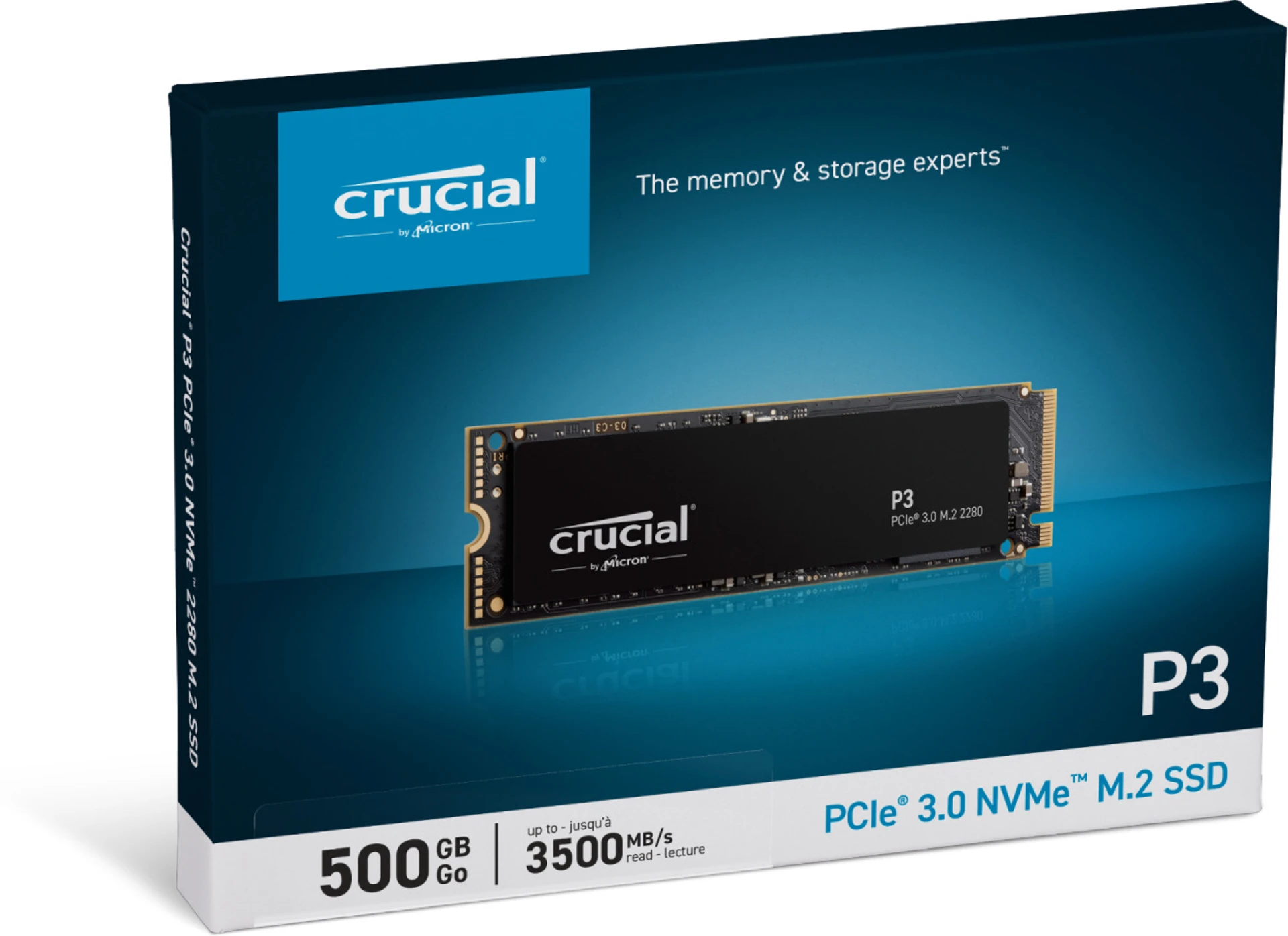 Crucial P3 500GB NVMe SSD PCIe Gen3 M.2 2280 | Buy Online at SinghLaptops